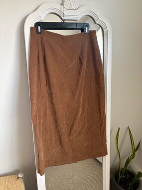 Briggs New York Chestnut Brown Pencil Skirt